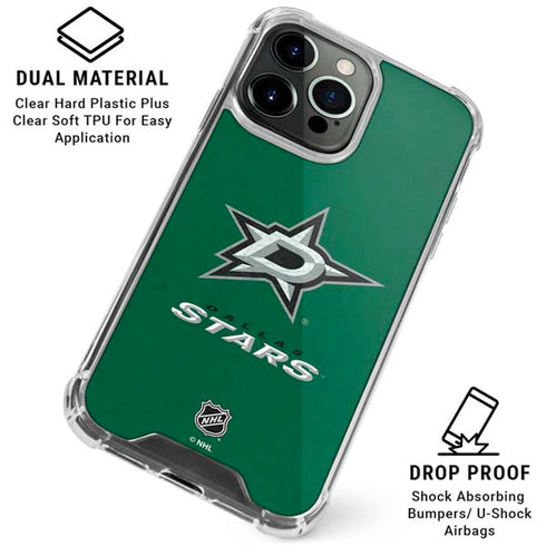 NHL Dallas Stars Distressed iPhone 16 Pro Clear Case